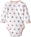 L'ovedbaby Unisex-Baby Newborn Organic Long-Sleeve Bodysuit, Coral Cupcake, 6-9 Months
