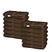 Chakir Turkish Linens Premium Cotton Absorbent Turkish Towels (Washcloths - 12 Piece, Cocoa)