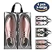 LOVK Shoe Bags for Travel, 4 PCS X-Large Travel Accessories Shoe Bags Transparent Waterproof Nylon Packing Cubes Luggage Organizer with Zipper for Men Women Kids,Toiletry,Gym,Laundry
