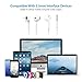 Earbuds Earphones Stereo Earphone Wired Noise Isolating Headphones with Mic and Remote Control for iPhone iPod iPad Samsung Android Smartphones Tablet Laptop 3.5mm [White] [2- PACK]