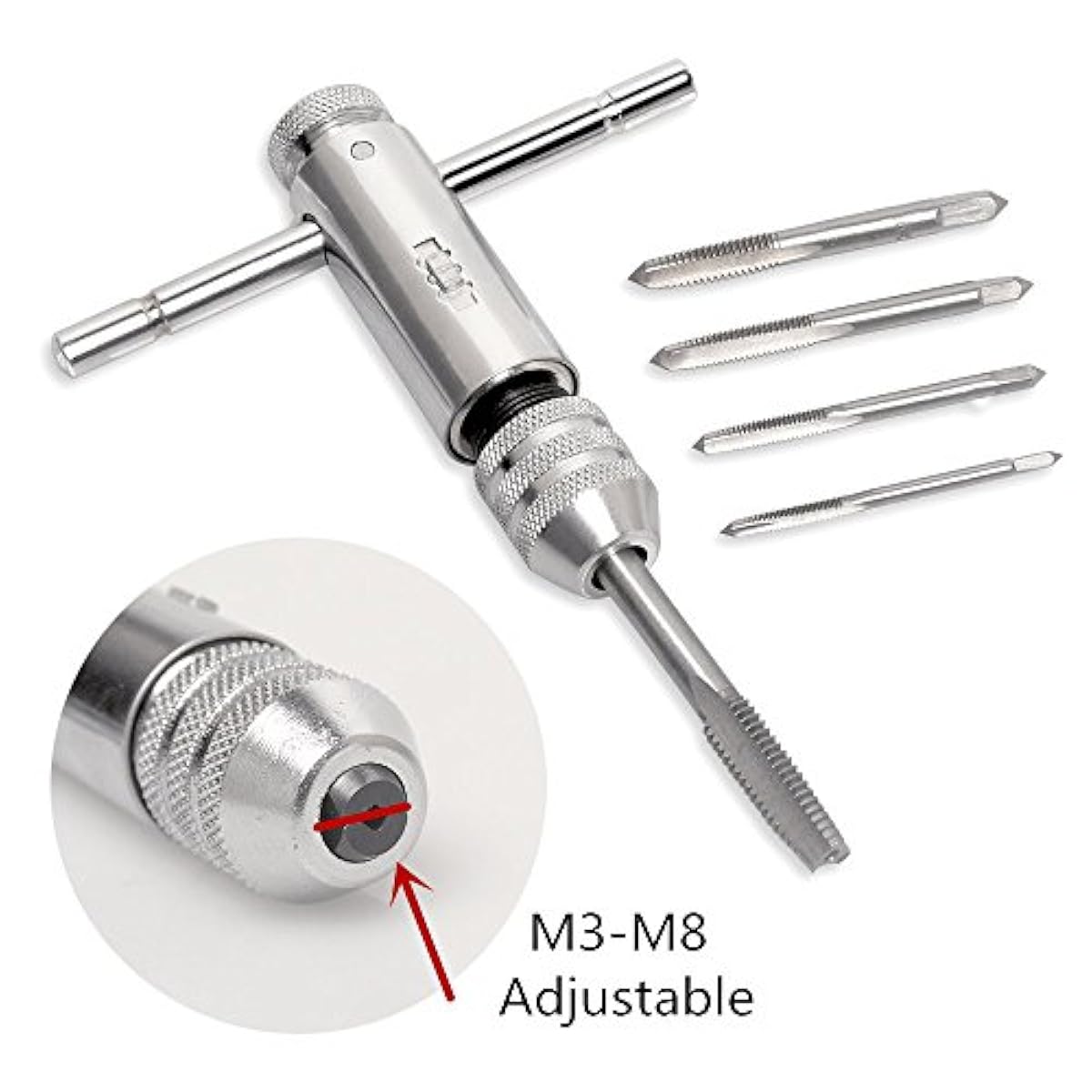 IBEUTES Adjustable THandle Ratchet Tap Holder Wrench Tapping Threading