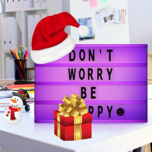 Color Changing Light Box, Cinema Light Box, Light Box with Letters, Cinematic Light Box, Light Up Box, Cinema Box, Letter Light Box, Light Up Sign, 4 Rows, 200 Letters, USB Cable, Remote, 16″x 12″x 2″