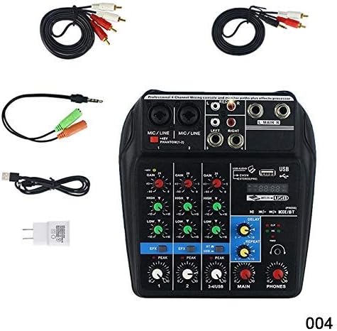 Metyere Mini USB Audio Mixer Amplifier Amp Bluetooth Board 48V Phantom Power 4 Channels for DJ Karaoke