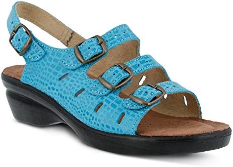 Flexus Womens Adriana Essentials Sandal, Blue, Size - 38