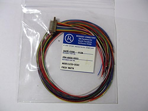 ITT CANNON M83513/03-D03C Microdot Connector / 25 PIN D-Sub MIL Spec Micro-D