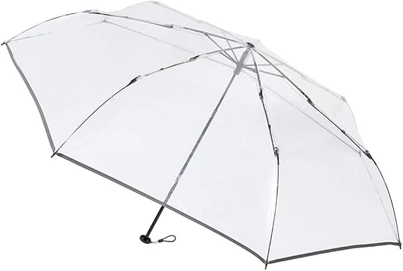 Amazon Co Jp ムーンバット Estaa エスタ 透明ビニール折りたたみ傘 無地 シルバー 58 透明 軽量 ホーム キッチン