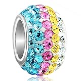 Third Time Charm Multicolor Birthday Charms Swarovski Elements Beads for Bracelets