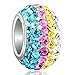 Third Time Charm Multicolor Birthday Charms Swarovski Elements Beads For Bracelets