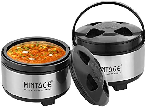 Mintage Utensil Casserole Stainless Steel Hot Case Utensils 2 Pcs - Capacity Available