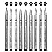 Black Micro-Pen Fineliner Ink Pens - Waterproof Archival ink Fine Point Liner Pens, Multiliner, Sketching, Anime, Artist Illustration, Technical Drawing, Office Documents, Scrapbooking, 9/Set