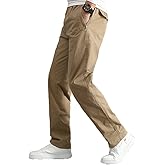 WZIKAI Mens Cargo Pants,Elastic Waist Sweatpants for Men Casual Long Trousers Light Jogger Pants