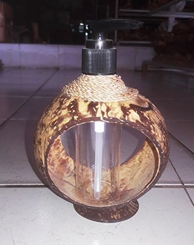CONSERVE Exotic Elegance, Liquid Dispenser Pump, Refillable Empty Coconut Shell Bottle Or liquid soap from Thailand.# 1