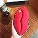 Unique iPhone 7 Case, Cute 3D Creative Soft Feeling Silicone Phone Case Cover for Apple iPhone 7 Sexy Hot Red Big Lips