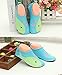 L-RUN Unisex Flexible Aqua Water Shoes Barefoot for Beach Pool Surf Yoga Exercise Light Blue 11-11.5=EU 28-29
