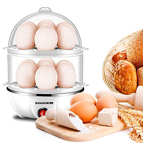 SANJIANKER XBEC06 14 Egg Capacity Egg Cooker,350W Electric Egg Maker
