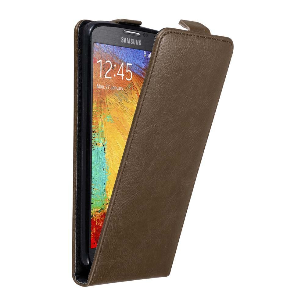 cadorabo Case works with Samsung Galaxy NOTE 3 NEO in COFFEE BROWN - Flip Style Case with Magnetic Closure - Wallet Etui Cover Pouch PU Leather Flip