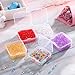 SATINIOR 12 Pack Clear Plastic Beads Storage Containers Box with Hinged Lid for Beads and More (2.12 x 2.12 x 0.79 Inch)
