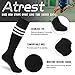 Atrest Striped Tube Socks, Unisex Knee High Football Volleyball Baseball Cheerleading Sports Socks Long Tube Soccer Socks