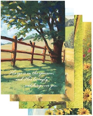 DaySpring Praying for You Greeting Card with Embossed White Envelopes, 12 Count, Meadows