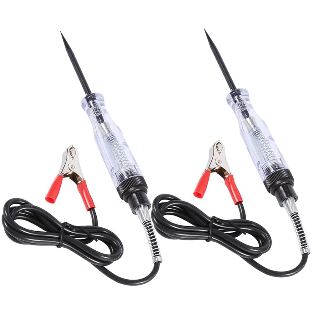 Digital LED Automotive Test Light, 6V 12V 24V DC Car Truck Circuit Test Pen with Indicator and Alligator Clip Wire Stabbing Device for Automobile Voltage Electrical Continuity Tester Auto 2Pcs