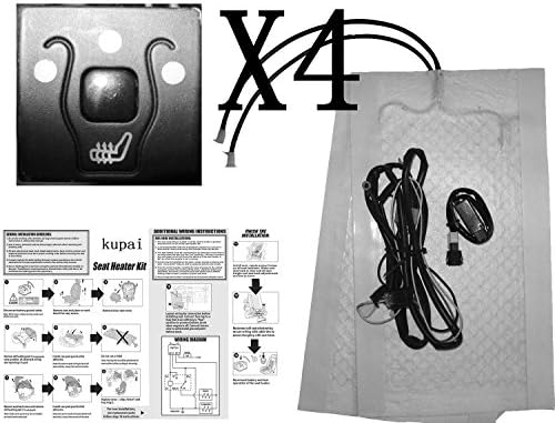 Kupai 4-seater Square 3 Files Switch Is Button Style Electric Heating in Winter Car Seat Cushion Car Carbon Fiber Electric Heating Pad 12v Car Electric Heated Seat This Car Seat Heating System Is Suitable for Volkswagen Soar Team Golf New Golf 6 Golf Smart 3 Years Warranty