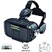 VR EMPIRE Headset 3D Glasses with 120° FOV, Anti-Blue-Light Lenses, Stereo Headset, for All Smartphones with Length Below 6.3 inch Such as iPhone & Samsung HTC HP LG etc.,V7.0 -Black,43235-50948