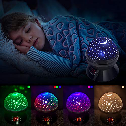 Night Lights for Kids, Multicolor Star Projector with Timer, Baby Night