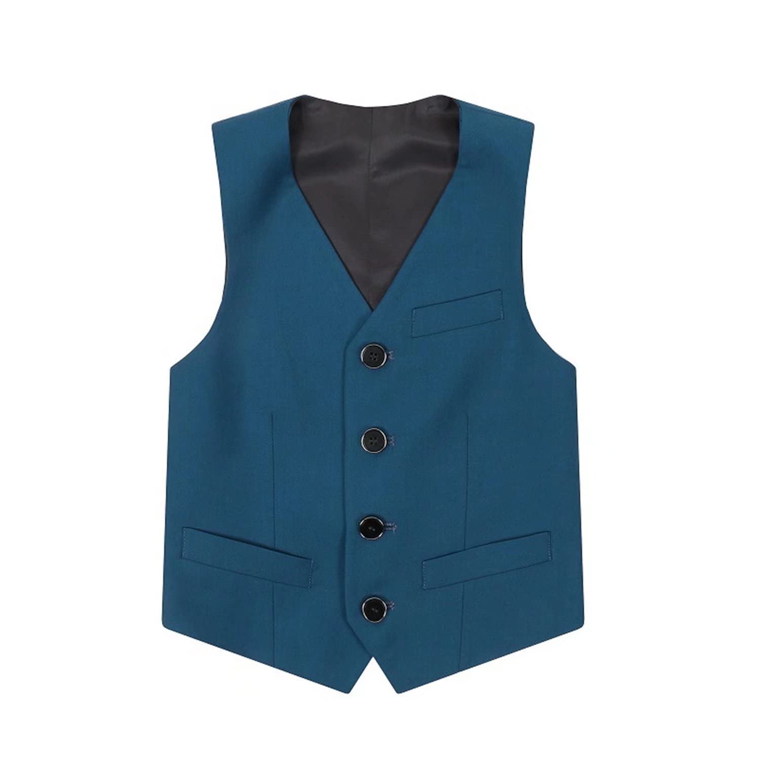 Photo 1 of Fankeshi Boy's 4 Button Formal Suit Vest Teal 3T