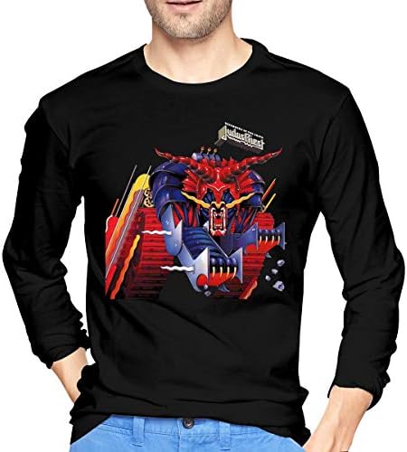 LilianR Judas Priest Defenders of The Faith Mens Long Sleeve T-Shirts Black
