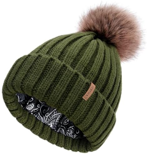 Amazon.com: Beechfield Ladies/Womens Faux Fur Pom Pom Winter  display picture 3