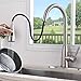 SHACO Stainless Steel Pull Down Sprayer Kitchen Faucet, Kitchen Sink Faucet With Deck Plate