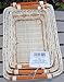 ShopOnNet RT430712-3 Handwoven Retangular Wicker Storage Basket with Handle in Cream and Brown (Set of 3)
