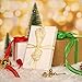 Tatuo 150 Yards Christmas Satin Edge Organza Ribbon Gift Ribbons with Gold Glitter Edges Wrapping Christmas Decoration (Red, Green and Ivory, Each Color 50 Yards)