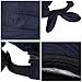 Vbiger Butterfly Knot Sun Wide Brim Visor Floppy Fold Beach Hat (Navy Blue)