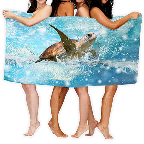 COWDIY Beach Towels, Sea Turtle Printed Quick Dry Towel Blanket, Sand Free Soft Absorbent Bath Towels