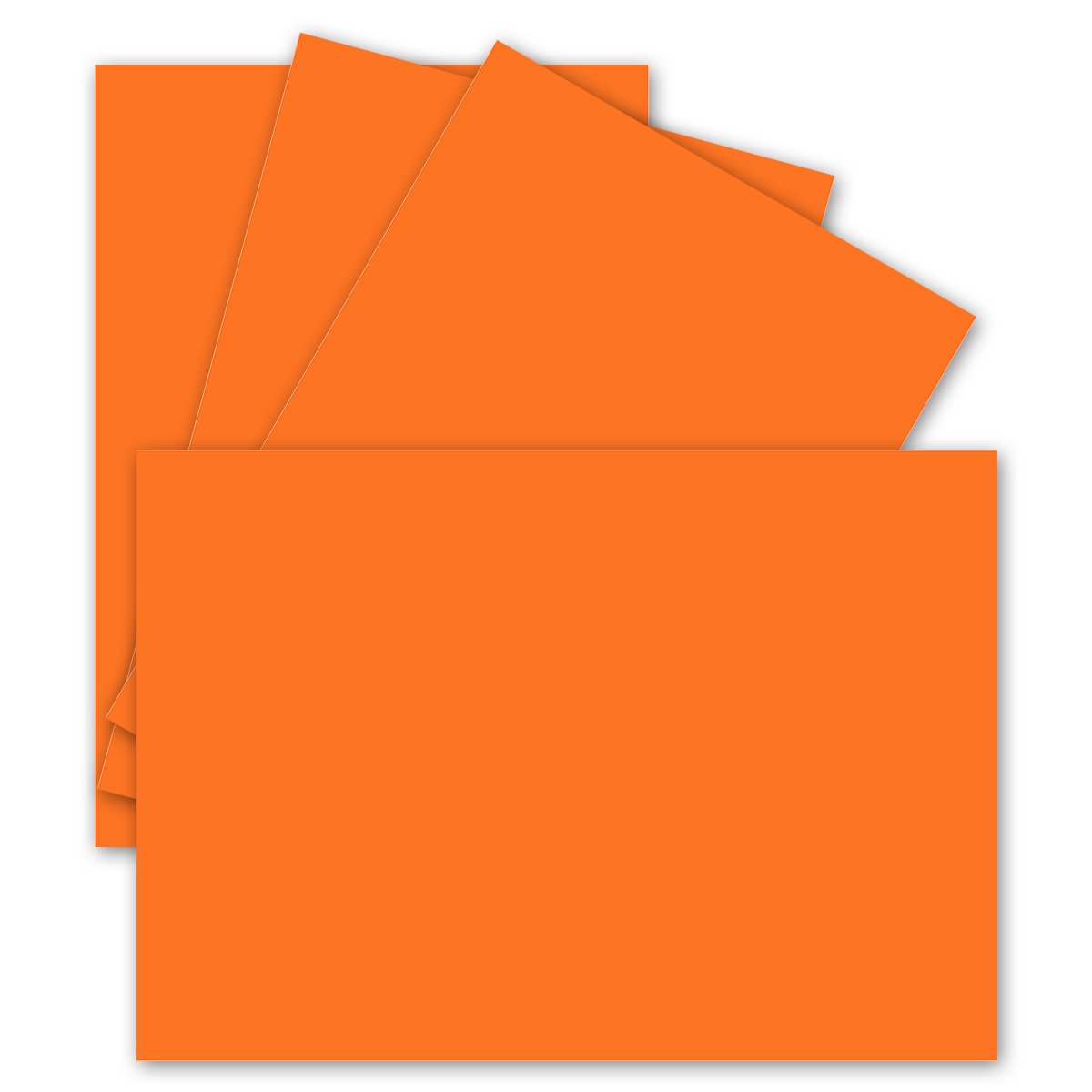 FarbenFroh by GUSTAV NEUSER 50 single cards DIN A6-10.5 x 14.8 cm 240 g/m² orange construction cardboard craft paper craft cardboard craft cards blank postcards