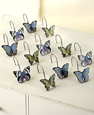 Amazon Com The Lakeside Collection Set Of 12 Butterfly Shower