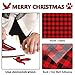 Buffalo Plaid Heat Transfer Vinyl, Rquite Printed Christmas Red Black Vinyl Sheets Adhesive Cloth Craft for Shirt and DIY (4 Sheets 12