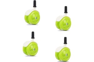 BAYWYI Baby Walker Wheels Replacement, Set of 4, Baby Walker Accessories, Plastic Wheels Casters, Universal Wheels (Green)