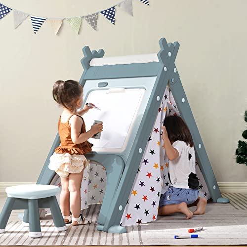 Merax Foldable Triangle Climber 4 in 1 Kids Hideaway Play Tent With 