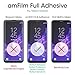 amFilm Full Adhesive Glass Screen Protector for Samsung Galaxy S9 (2018) Tempered Glass, 3D Curved, with Application Tray