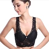 VECJUNIA Women's Soft and Smooth Lace Wire-Free Freedom Sports Bra