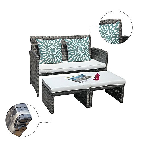 2 Loveseat+Furniture+Cushioned+Backyard+Poolside