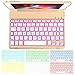 iPad Mini 5 / Mini 4 Keyboard - 135 Degree Flip - 7 Color Backlit - Auto Sleep/Wake - Ultra-Thin Keyboard Case for Apple iPad Mini 5 (2019) iPad Mini 4 (2015) - Gold
