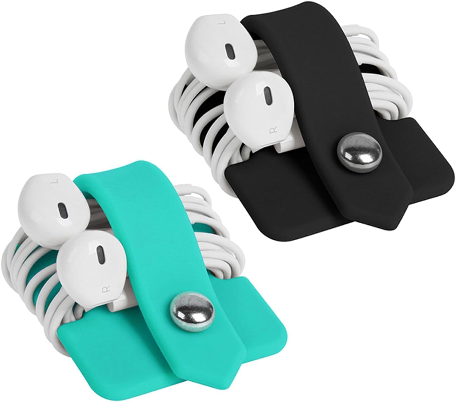 ELFRhino Cord Organizer Earbuds Holder Earphones Wrap Headset Headphone Wrap Winder Cord Manager Cable Winder Set of 2