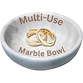 CraftsOfEgypt Jewelry Tray - Real Marble Jewelry Dish - Ring Holder - Decorative Key Bowl - Home Decor Wedding Gift