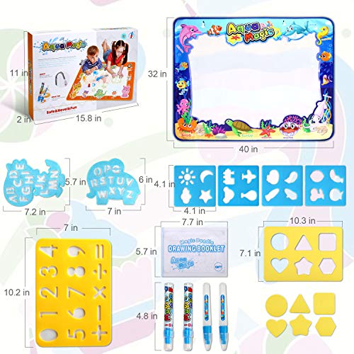 image for Adsoner Water Magic Mat, Aqua Drawing Magic Mat, Water Painting Doodle