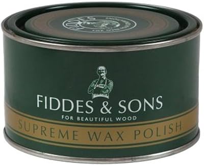 Fiddes Supreme Wax Polish 400ml Tin - Stripped Pine/Rugger Brown Wood Furniture