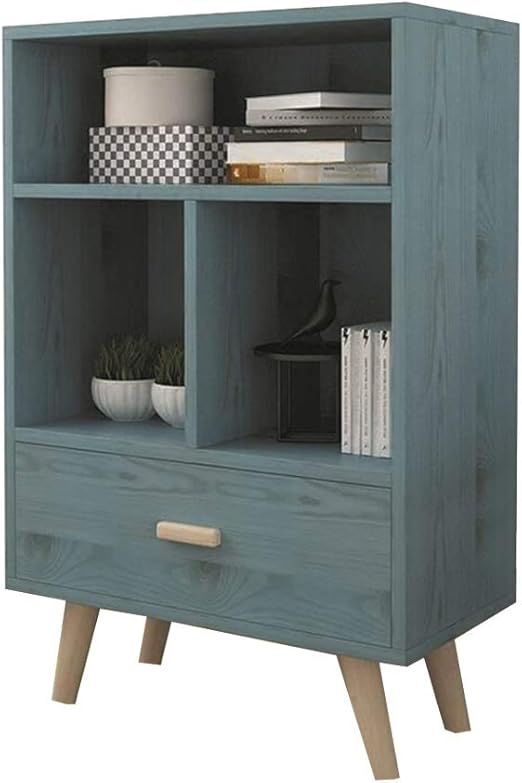 YQQ-Shelf Estantería de Almacenamiento con 1 cajón y estantería para