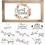 KIBAGA Farmhouse Wall Decor Signs For Valentines Day With Interchangeable Sayings – Rustic 9X17” Wood Picture Frame with…